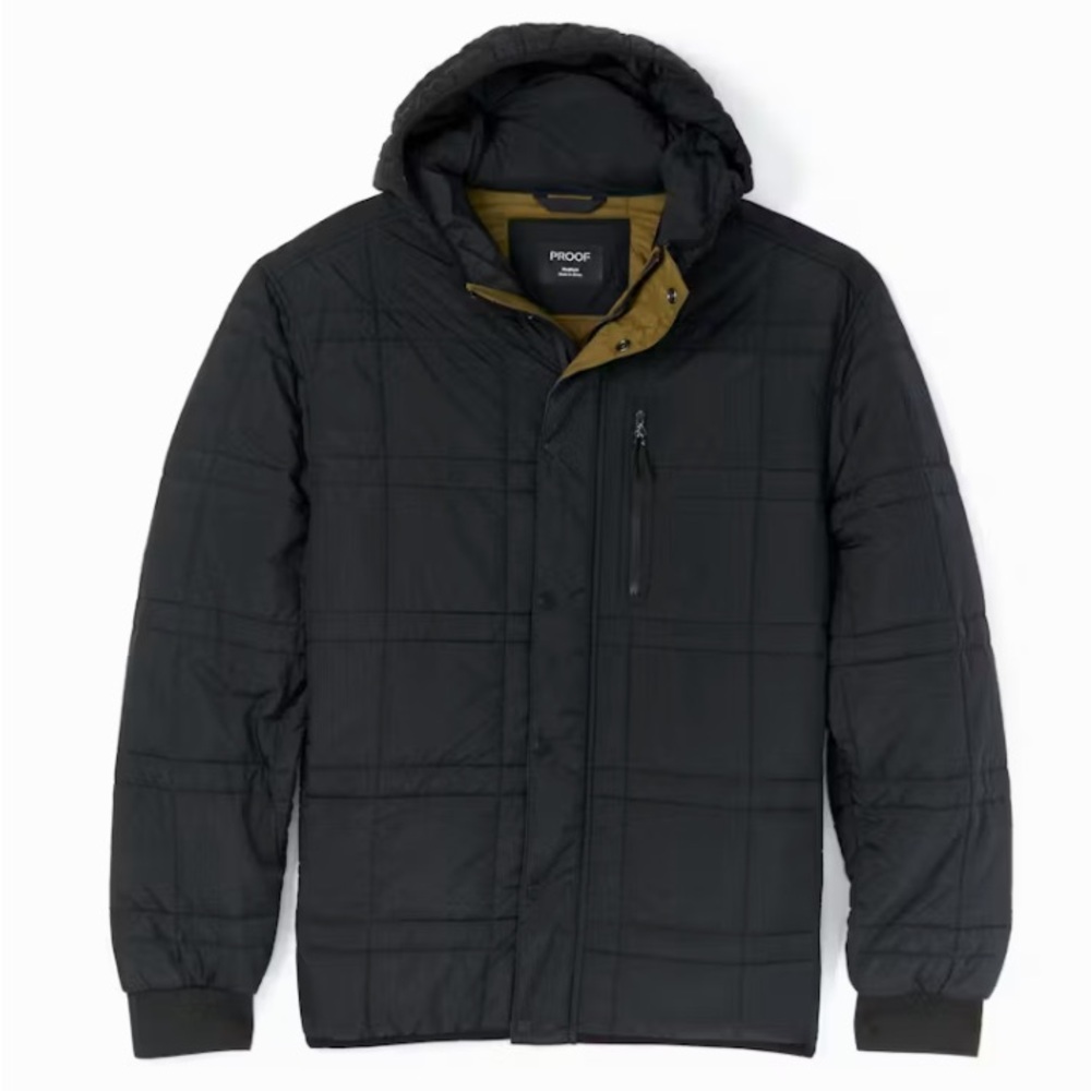 Huckberry’s Proof Men's lightweight hooded Puffer Jacket